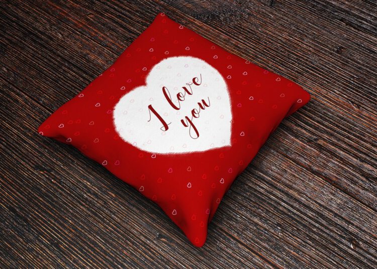 walentynki poduszka